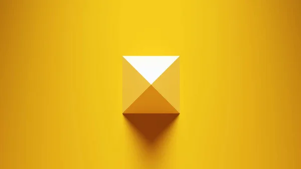 Gele Piramide Illustratie Renderen — Stockfoto