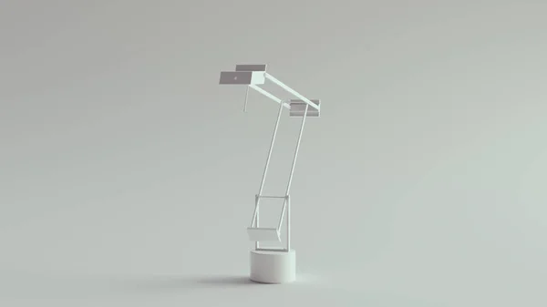 White Office Lamp Illustrated Render — стокове фото