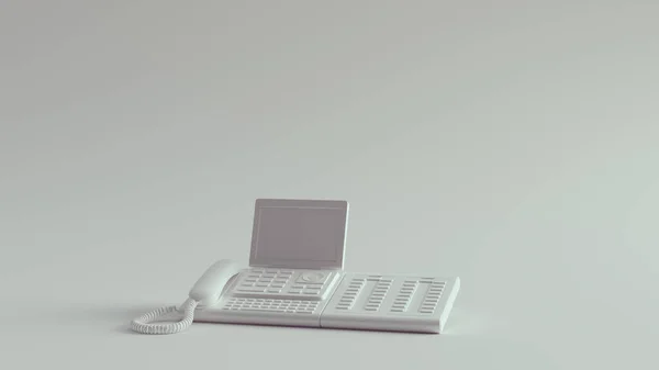 White Office Phone Illustrazione Rendering — Foto Stock