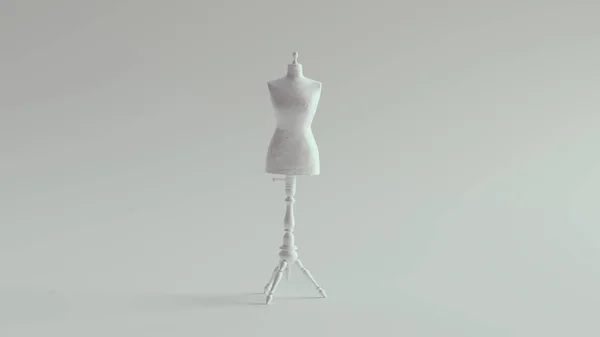 Judy Dressmakers Dress Form Mannequin Pure White 3d illustration render