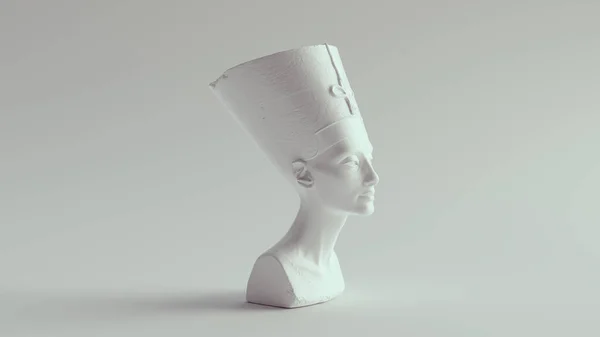 Nefertiti Buste Wit Illustratie Renderen — Stockfoto