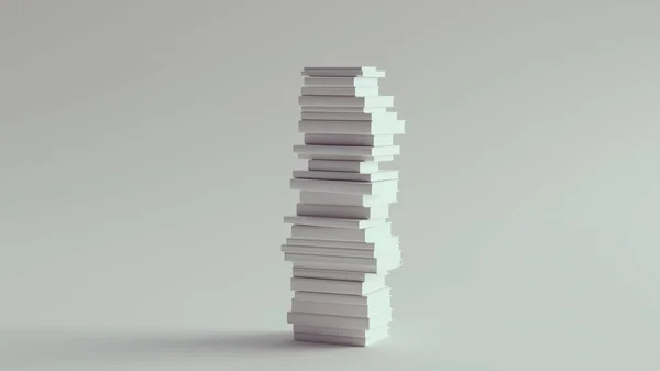 Witte Boeken Illustratie Renderen — Stockfoto