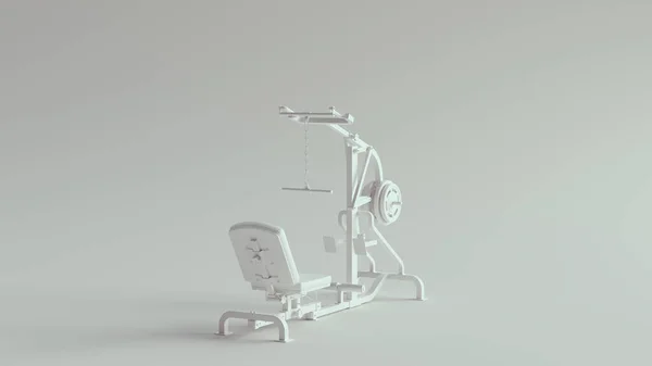 White Sitting Weight Bench Illustration Render — Stock Photo, Image