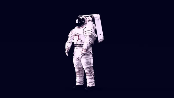 Астронавт Чорним Візером Білим Spacewalk Spacesuit Illurender — стокове фото