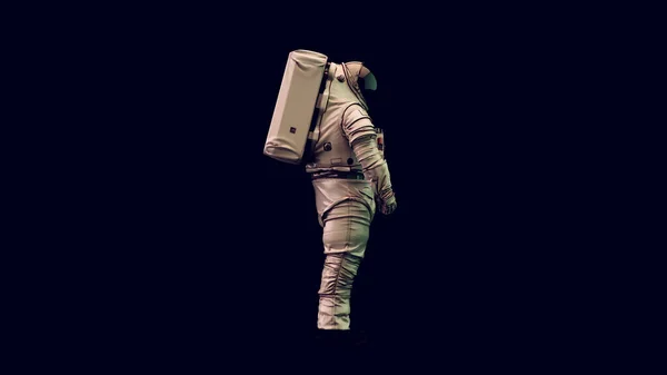Astronaut Met Black Visor White Spacewalk Spacesuit Illustratie Renderen — Stockfoto