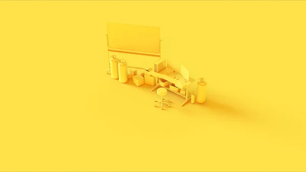 Yellow Industrial Laboratory Scientific Equipment Illustration Rnd — 스톡 사진