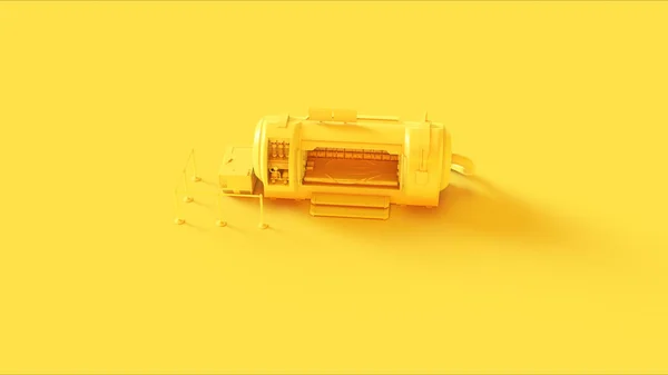 Żółty Przemysłowy Laboratorium Sprzęt Naukowy Ilustracja Rozerwać — Zdjęcie stockowe