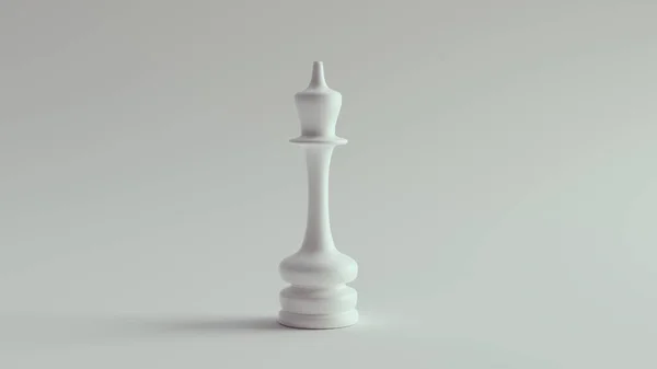 White Chess Queen Piece Illustration Rendu — Photo