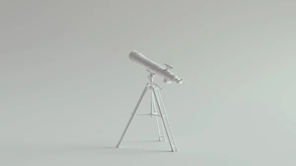 ホワイトモダン望遠鏡3Dイラストレンダリング — ストック写真