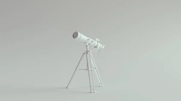 Illustrazione Del Telescopio Moderno Bianco — Foto Stock