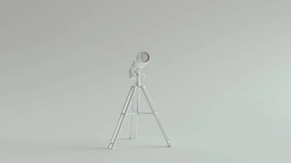White Modern Telescope Ilustração Render — Fotografia de Stock
