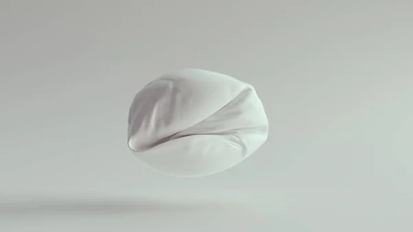 White Sphere Crushed Sculpture Illustration Renderer — Stockfoto