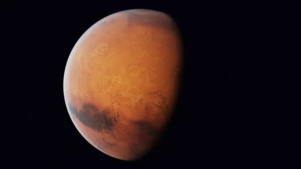 火星赤い惑星探査高解像度画像3Dイラストレンダリング — ストック写真