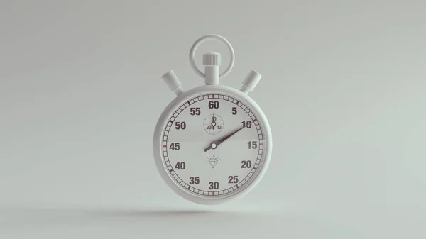 White Stopwatch Timer Sports Clock Stop Watch Illustration Render — Stock Photo, Image