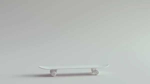 Blanco Skateboard Deportes Dinámicos Ilustración Renderizado — Foto de Stock