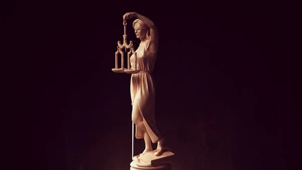 Senhora Justiça Estátua Judiciário Sistema Mármore Mulher Guardião Arte Escultura — Fotografia de Stock