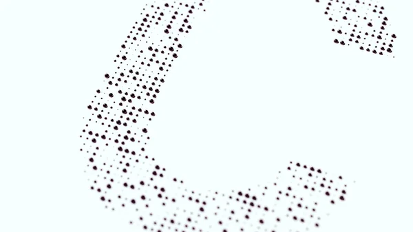 Точечный Черный Полутоновая Типография Шаблон Геометрический Шрифт Точки Дизайн Иллюстрация — стоковое фото