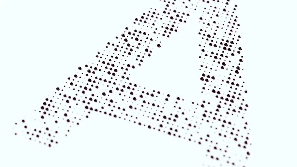 Dotted Black Halftone Typography Pattern Geometric Typeface Dots Design Illustration — 스톡 사진