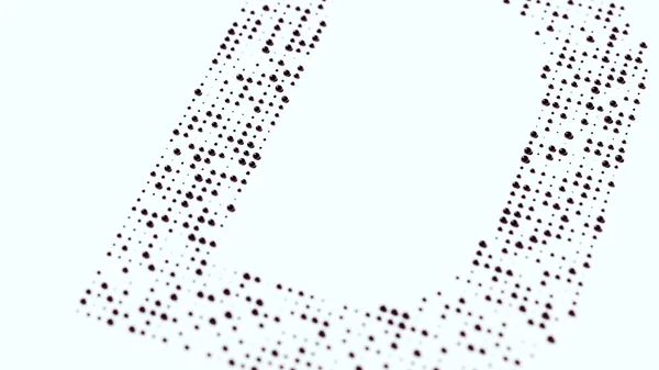 Pointu Noir Halftone Typographie Motif Géométrique Typeface Dots Design Illustration — Photo