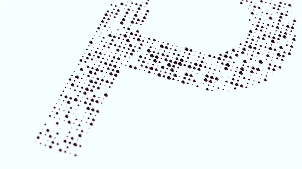 Dotted Black Halftone Typografie Patroon Geometrische Typeface Dots Ontwerp Illustratie — Stockfoto