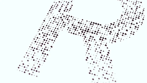 Pointu Noir Halftone Typographie Motif Géométrique Typeface Dots Design Illustration — Photo