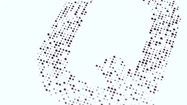 Точечный Черный Полутоновая Типография Шаблон Геометрические Точки Шрифта Дизайн Иллюстрации — стоковое фото