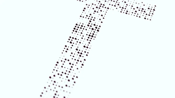 Dotted Black Halftone Typography Pattern Geometric Typeface Dots Design Illustration — 스톡 사진