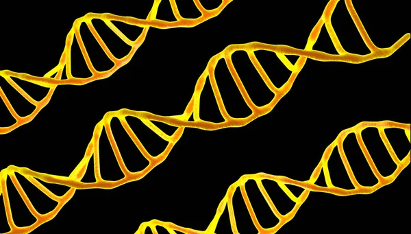 Bu sahneyi mikroskop altında görüntülenen Dna molekülleri bir koyu arka plan. Kavram moleküler biyoloji ve biyoteknoloji, Deoksiribonükleik asit genleri. 3D render.