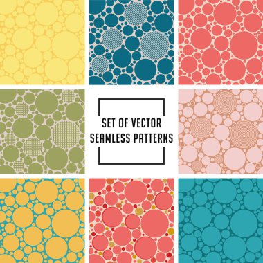 vektör çemberleri dizisi kusursuz desenler