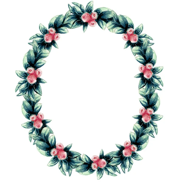 Berries  wreath for  invitation — Stock Photo, Image