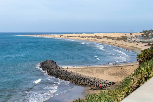 Praia Maspalomas Playa Maspalomas Gran Canaria Ilhas Canárias Espanha Dia — Fotografia de Stock