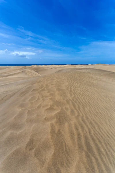 Sand Dunes Maspalomas Gran Canaria Canary Islands Spain Hot Summer — Stock Photo, Image