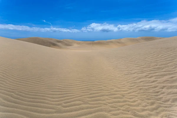 Dunas Areia Maspalomas Gran Canaria Ilhas Canárias Espanha Dia Quente — Fotografia de Stock