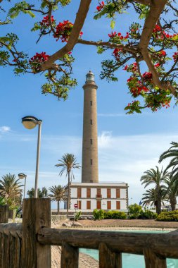 Maspalomas Deniz Feneri (Faro de Maspalomas) Gran Kanaryası, İspanya
