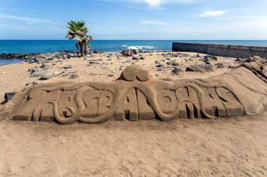 Maspalomas sandcastle at the beach in the Canary Islands clipart