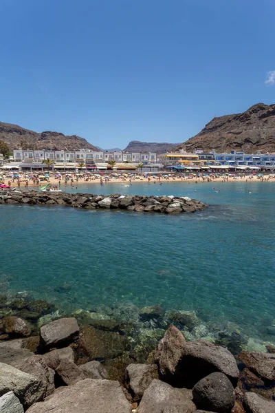 Het Strand Van Puerto Mogan Gran Canaria Canarische Eilanden Spanje — Stockfoto