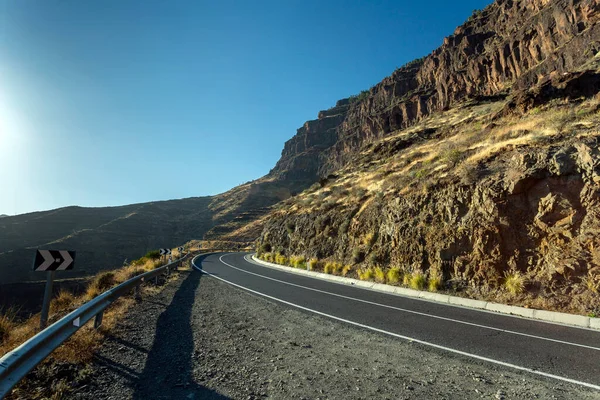 Estrada Montanha Gran Canaria Ilhas Canárias Espanha — Fotografia de Stock