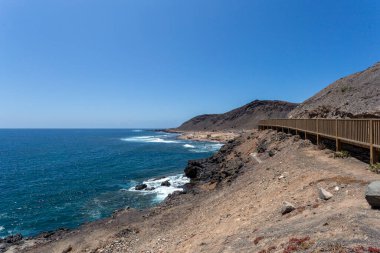 Playa del Confital plajı Las Palmas, Gran Canaria (İspanya)