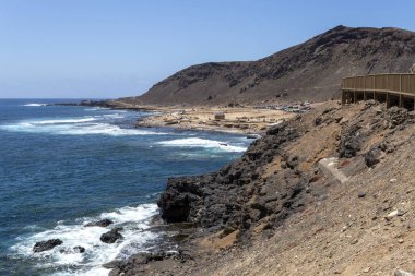 Playa del Confital plajı Las Palmas, Gran Canaria (İspanya)