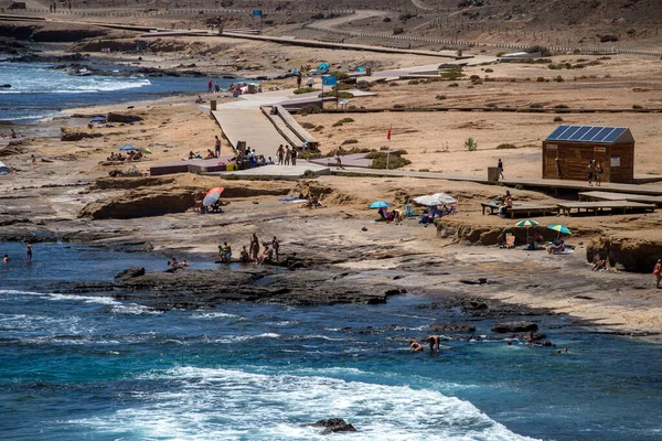 Strand Van Playa Del Confital Las Palmas Gran Canaria Spanje — Stockfoto