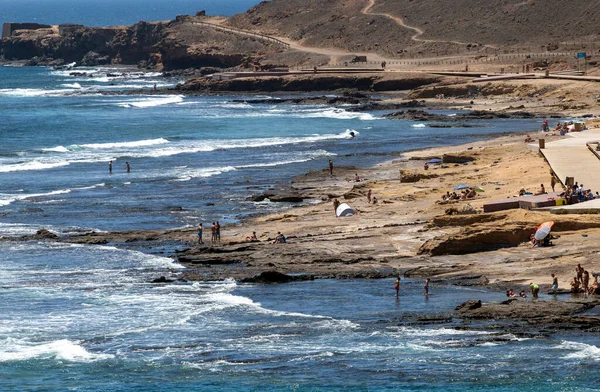 グラン カナリア島ラス パルマスにあるプレヤデルコンフェイタルビーチ スペイン — ストック写真