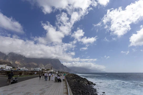 Oceaankust Bij Agaete Gran Canaria Spanje — Stockfoto