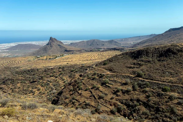 Het Verlaten Landschap Van Oostelijke Kust Van Gran Canaria Spanje — Stockfoto