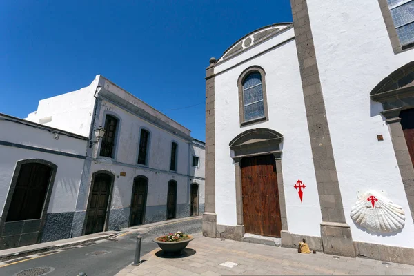 Iglesia San Bartolome Kyrka Tunte Gran Canaria Spanien Sommareftermiddag — Stockfoto