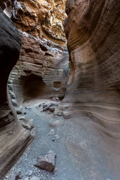 Barranco Las Vacas Kaya Oluşumları Gran Canaria Bir Yaz Günü — Stok fotoğraf