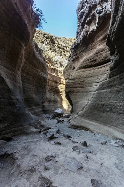 Barranco Las Vacas Rock Formations Gran Canaria Summer Day — Stock Photo, Image