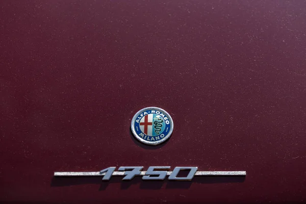 Дунайварос Венгрия 2021 Задняя Часть Старого Alfa Romeo Выставке Alfacity — стоковое фото