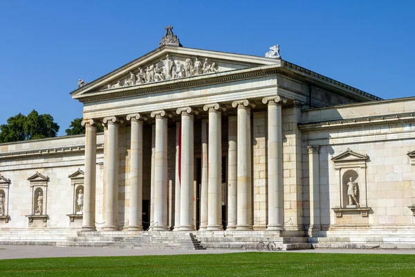 Edifício Glyptothek Munique Alemanha Dia Verão — Fotografia de Stock