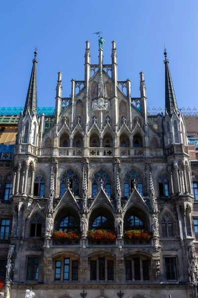 Neues Rathaus Nuevo Ayuntamiento Munich Neue Rathaus Palacio Estilo Neogótico —  Fotos de Stock