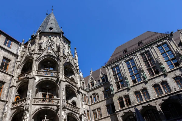 Neues Rathaus München Városháza Neue Rathaus Xix Századi Neogótikus Stílusú — Stock Fotó